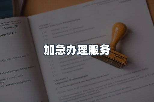 加急办理服务